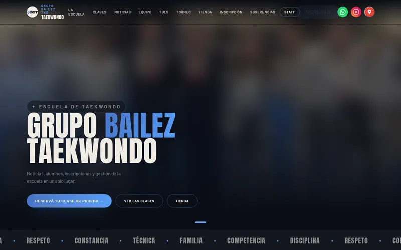 Captura del sitio de Grupo Bailez